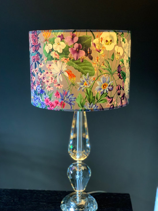 Velvet Floral Lampshade