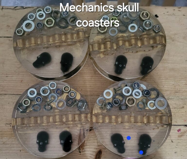 Mechanic Skull Coasters