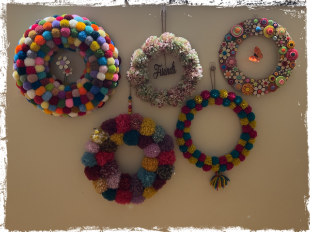 Pom Pom Wreaths